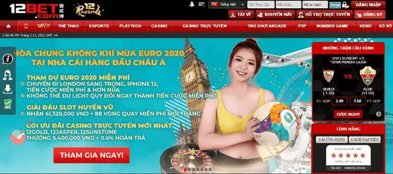 giao diện 12bet