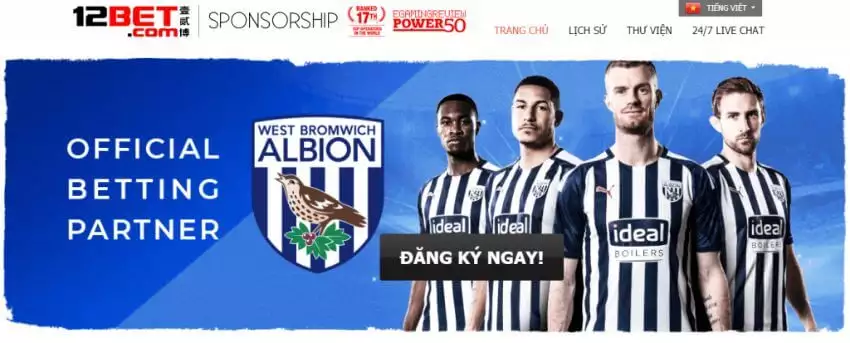nhà cái 12bet tài trợ