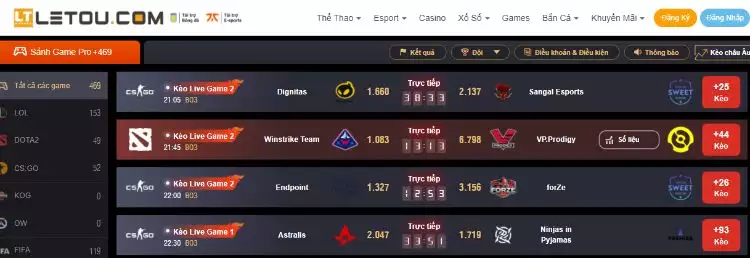 kèo cs go letou