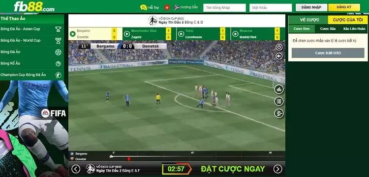 bóng đá ảo FB88