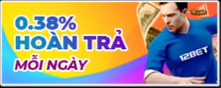 Khuyến mãi 12Bet – Chơi 12Virtuals, nhận liền hoàn trả 0.38% mỗi ngày