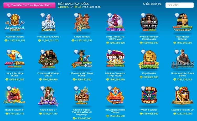 xổ số Jackpots trực tuyến